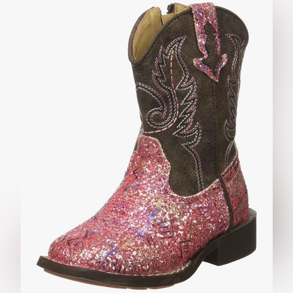 Girls Glitter Western Boot